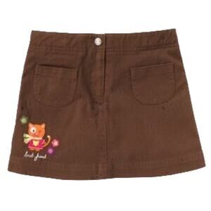 Gymboree Girls Skirt Skort Size 3 Mix n Match Brown Best Friend Cat Kitty NEW